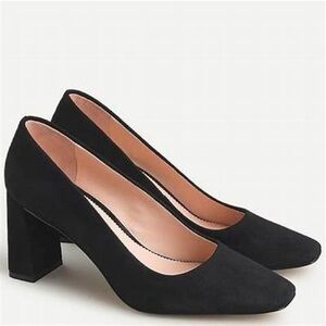 J. Crew Classic Black Block Heels